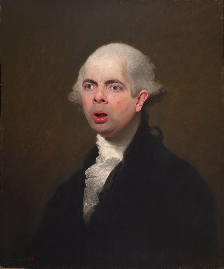 Gilbert Stuart's George Washington Bean - Rodney Pike Humorous Illustrator