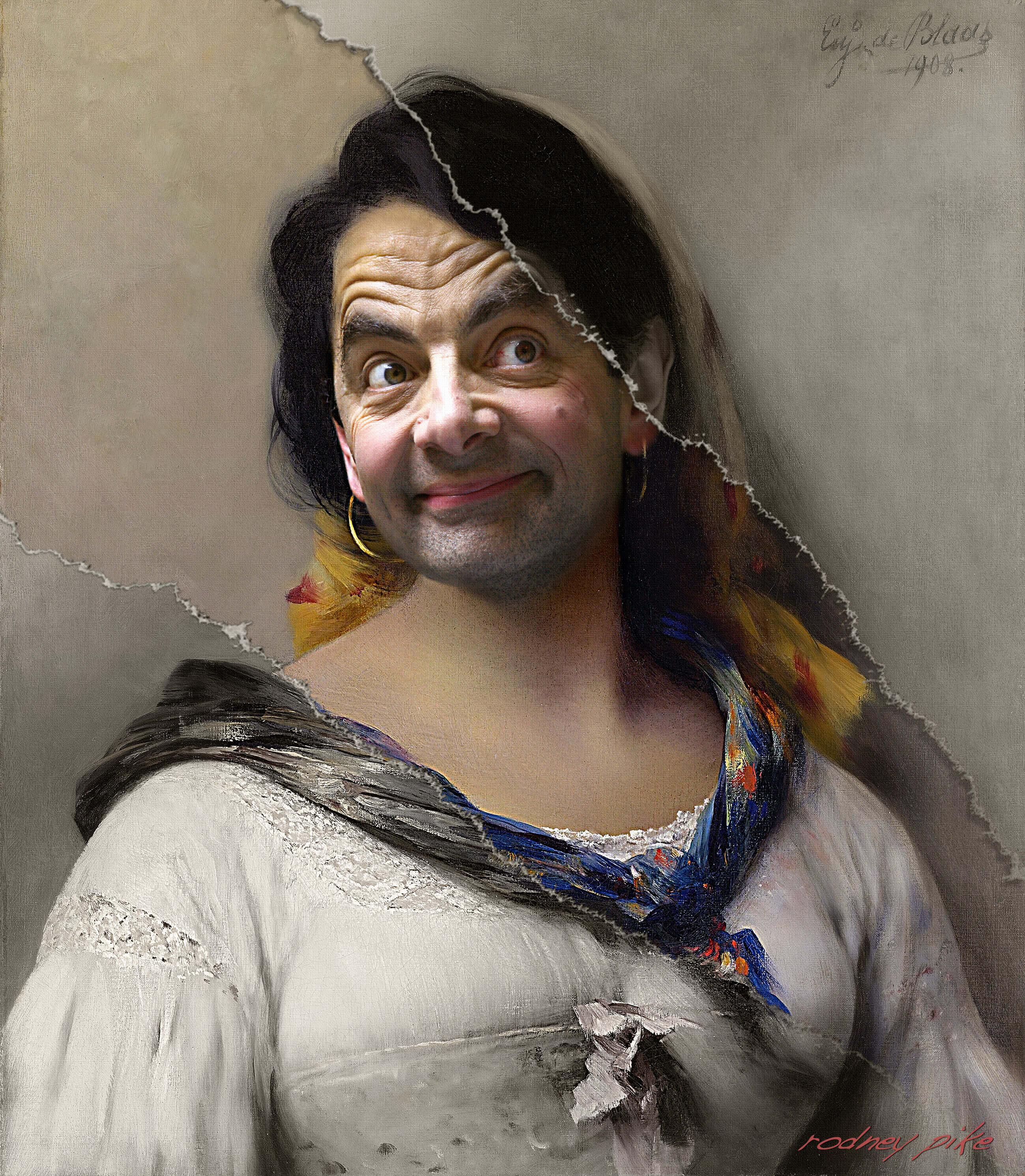 Facelift - Portrait of Mrs Bean - Rodney Pike Art